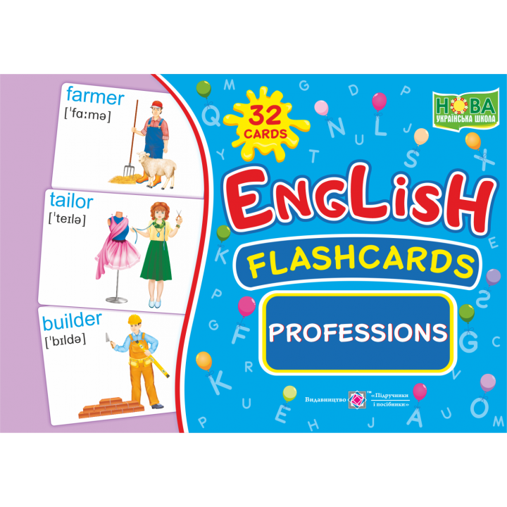 НУШ Набір карток англійською мовою Підручники і посібники English: flashcards. Professions Професії