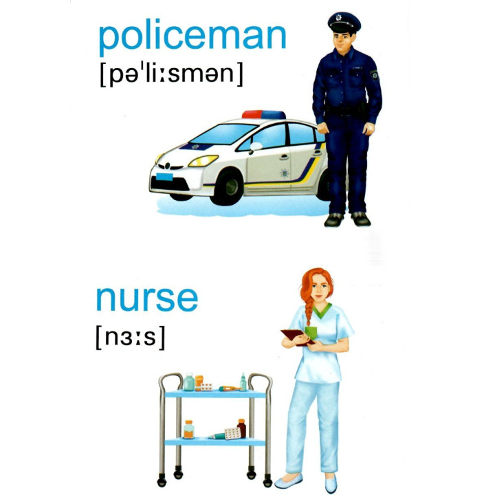 НУШ Набір карток англійською мовою Підручники і посібники English: flashcards. Professions Професії