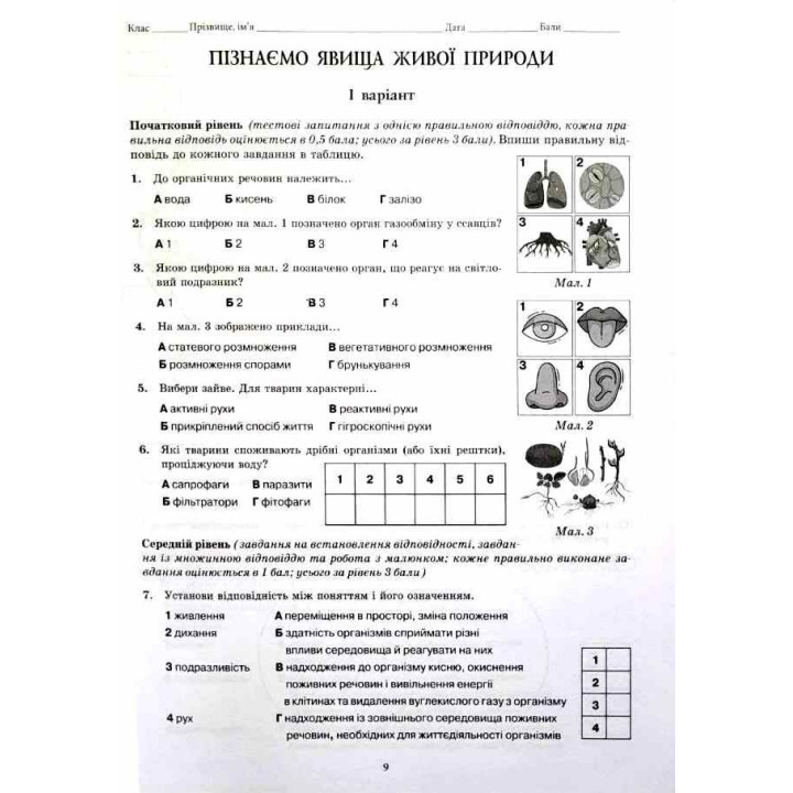 НУШ Зошит моїх досягнень Освіта Пізнаємо природу 6 клас Біда