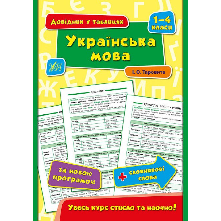 Довідник в таблицях. Українська мова 1–4 класи