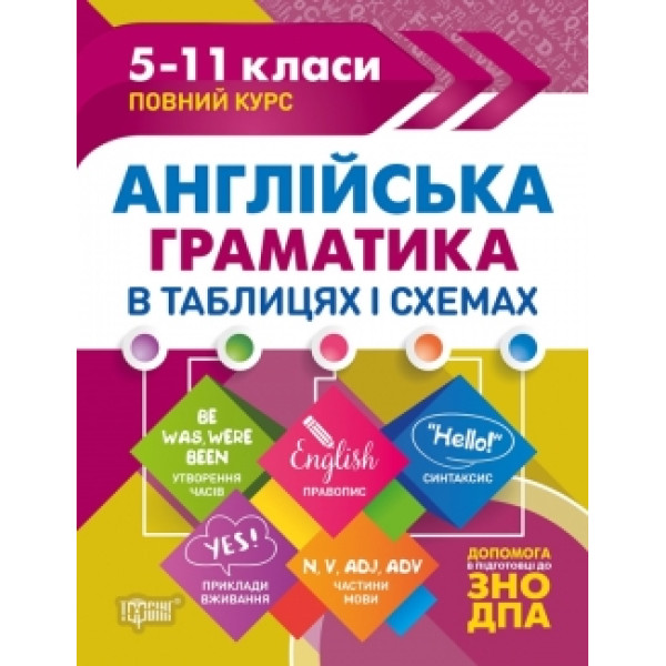 Таблиці та схеми Англійська граматика 5-11 класи