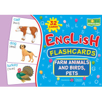 НУШ Набір карток англійською мовою Підручники і посібники English : flashcards. Farm animals, birds and pets Тварини і птахи
