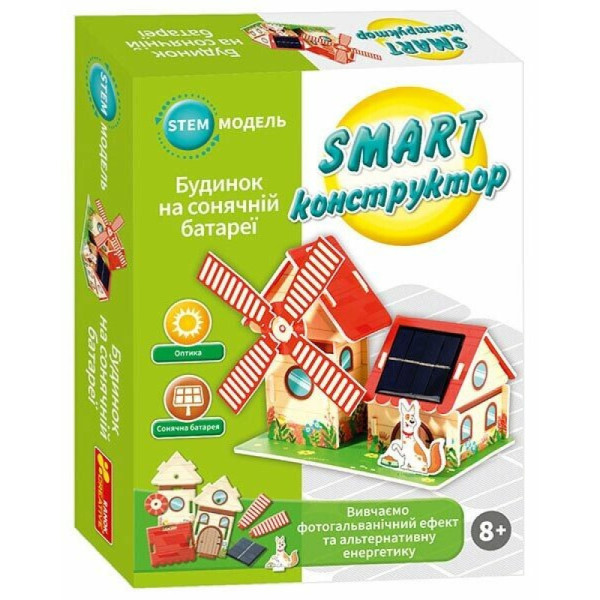 SMART конструктор "Будинок на сонячних батареях" Ранок-Креатив Вивчаємо фотогальванічний ефект та альтернативну енергетику від 8 років