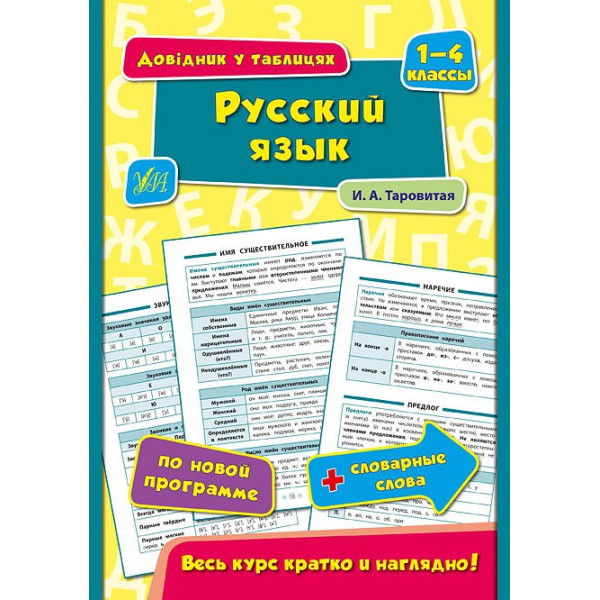 Довідник в таблицях. Російська мова 1-4 клас
