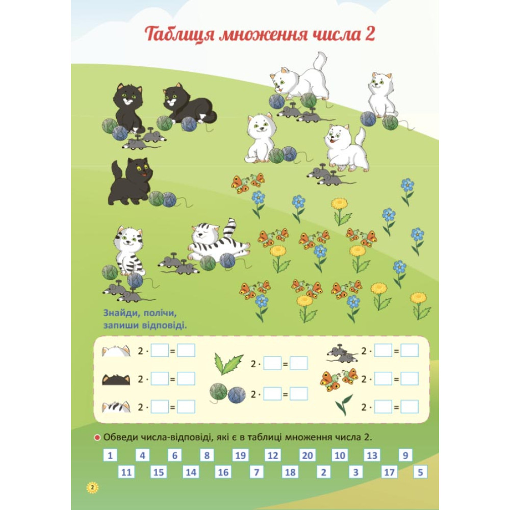 НУШ Робочий зошит Основа Я вивчаю таблицю множення Життєві навички Іванова