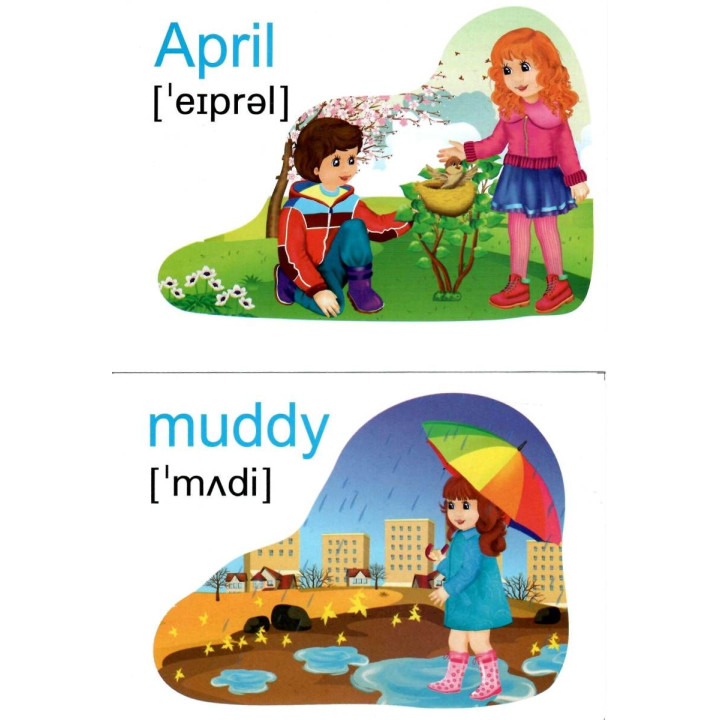 НУШ Набір карток англійською мовою Підручники і посібники English: flashcards. Seasons. Weather Пори року. Погода