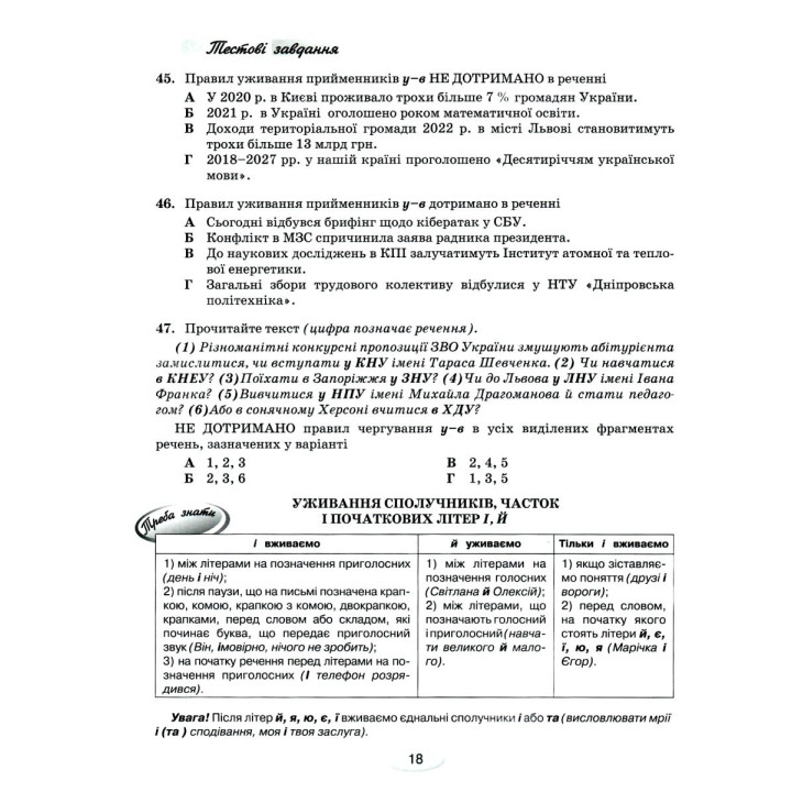 ЗНО/НМТ  Тестові завдання для підготовки Грамота Українська мова Навчальний посібник-тренажер Омельчук, Климович