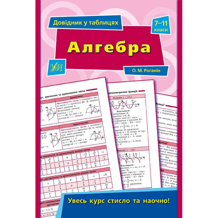 Довідник у таблицях. Алгебра 7-11 клас