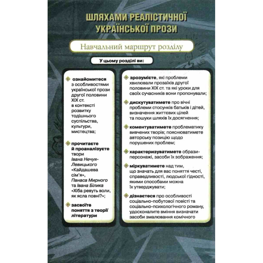 Підручник Оріон ​Українська література 10 клас Рівень стандарту Коваленко, Бернадська
