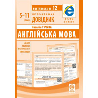 Інтерактивний довідник Весна Англійська мова 5-11 клас + онлайн тести Тучина