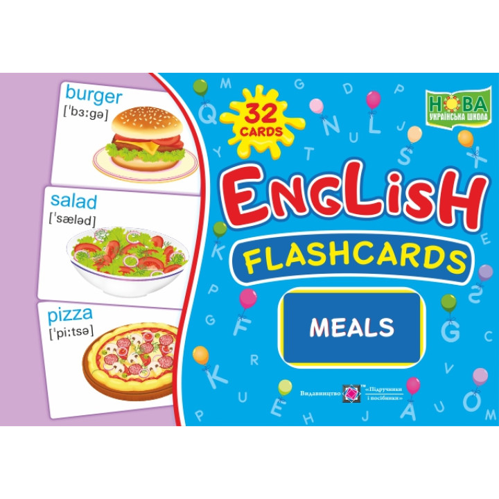 НУШ Набір карток англійською мовою Підручники і посібники English: flashcards. Meals Їжа