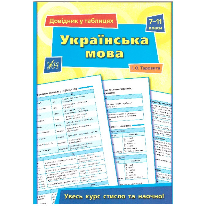 Довідник в таблицях. Українська мова 7-11 клас