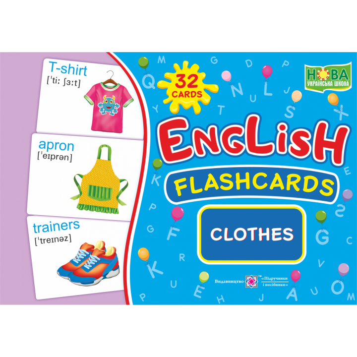 НУШ Набір карток англійською мовою Підручники і посібники English: flashcards. Clothes Одяг