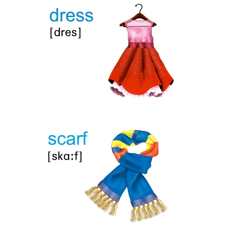 НУШ Набір карток англійською мовою Підручники і посібники English: flashcards. Clothes Одяг