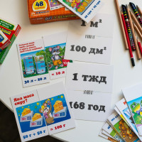 Дії з величинами. Набір карток із малюнаками для дітей 7-9 років Ранок. Наочні посібники