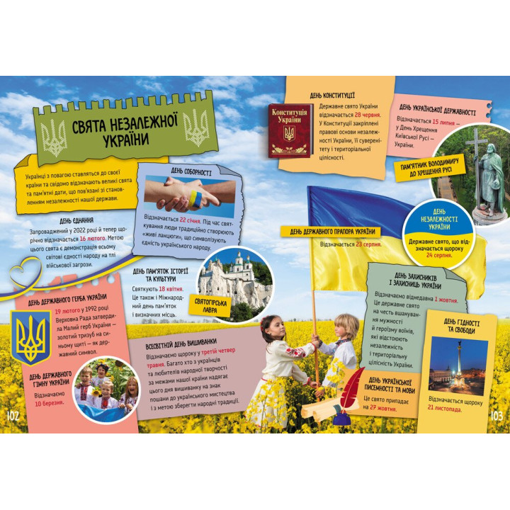 Велика книга про Україну дітям. Маленькі українознавці (Казакіна О.М.) Видавнича група Кенгуру