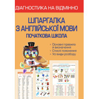 НУШ Діагностика на відмінно Весна Шпаргалка з англійської мови Початкова школа 1-4 клас