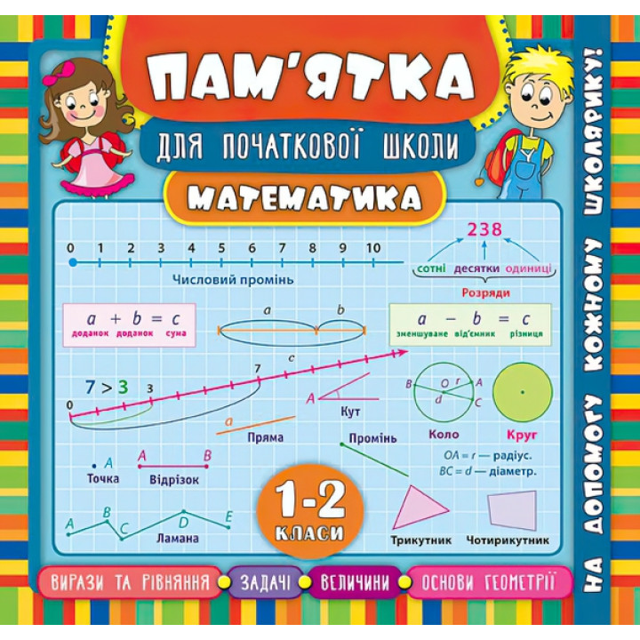 Математика 1-2 клас. Довідник школяра