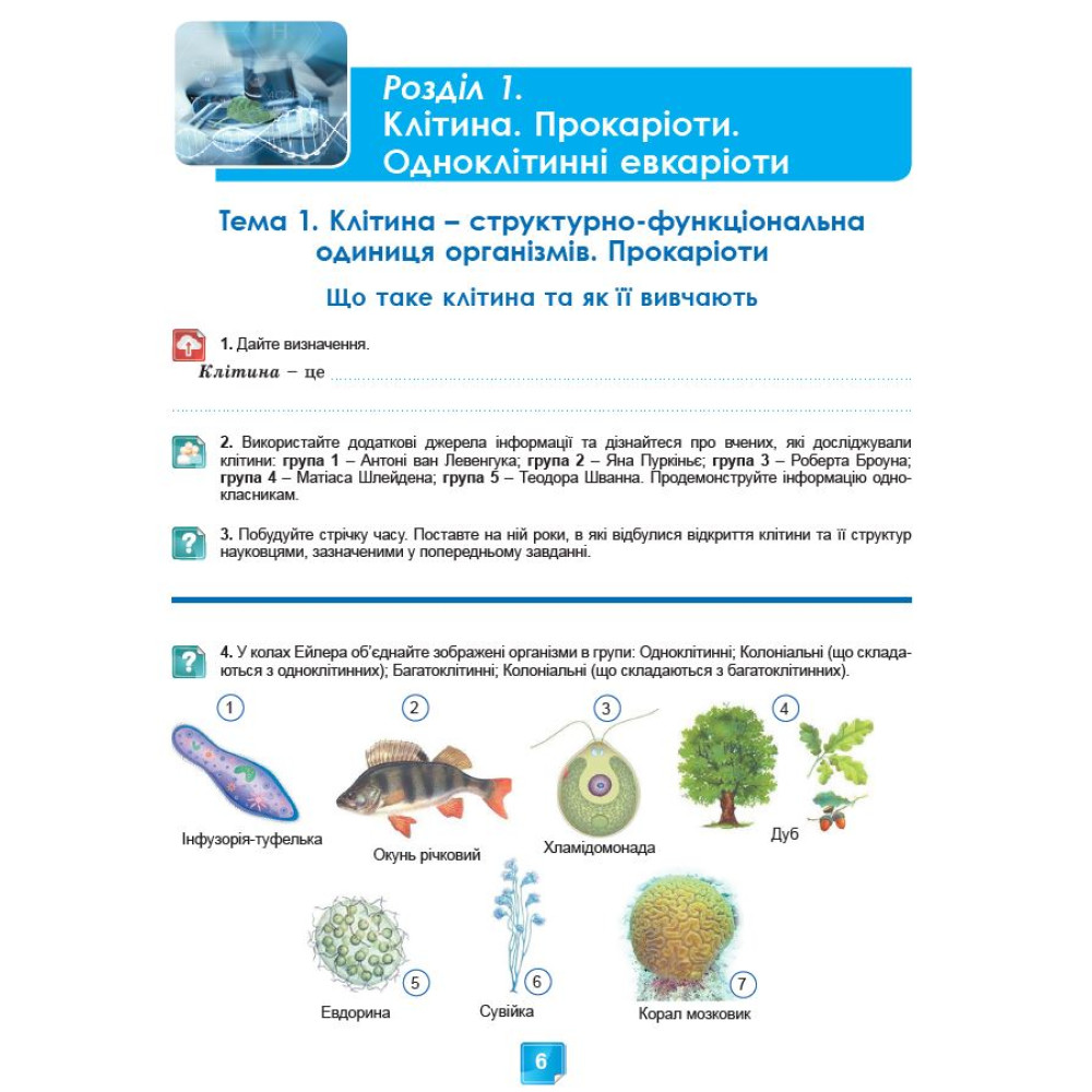 НУШ Робочий зошит Генеза Біологія 7клас Практичні роботи Кулініч НУШ Робочий зошит Генеза Біологія 7клас Практичні роботи Кулініч