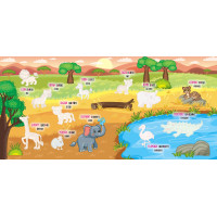 Книга з наліпками УЛА Дикі тварини Wild Animals Наліпки-навчалки