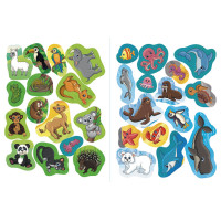 Книга з наліпками УЛА Дикі тварини Wild Animals Наліпки-навчалки