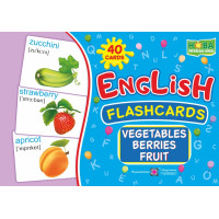 НУШ Набір карток англійською мовою Підручники і посібники English: flashcards. Vegetables, berrieds, fruit Овочі, ягоди, фрукти