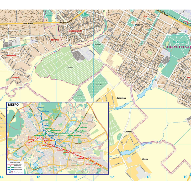 Харків — план міста карта 1:21 000