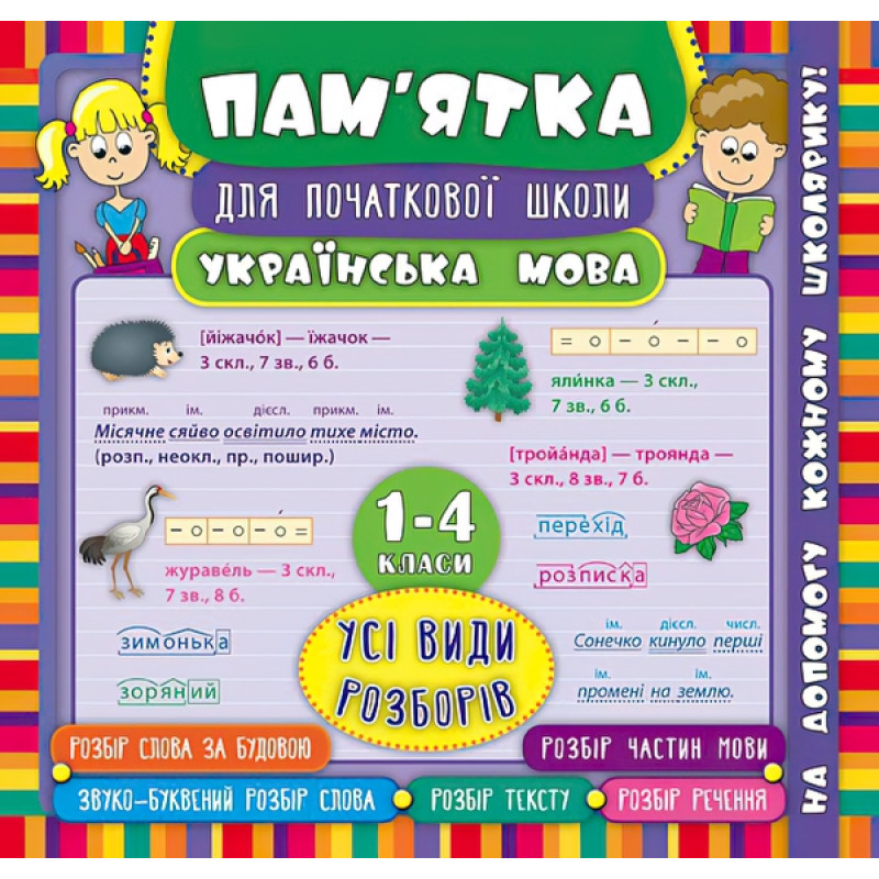 Українська мова. Усі види розборів 1-4 класи. Довідник школяра