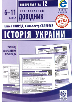 НУШ Інтерактивний довідник Весна Історія України 6-11 клас + онлайн тести 2025 рік Скирда