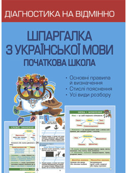 НУШ Діагностика на відмінно Весна Шпаргалка з української мови Початкова школа 1-4 клас