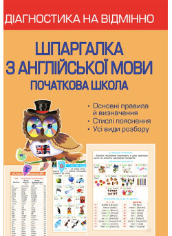 НУШ Діагностика на відмінно Весна Шпаргалка з англійської мови Початкова школа 1-4 клас