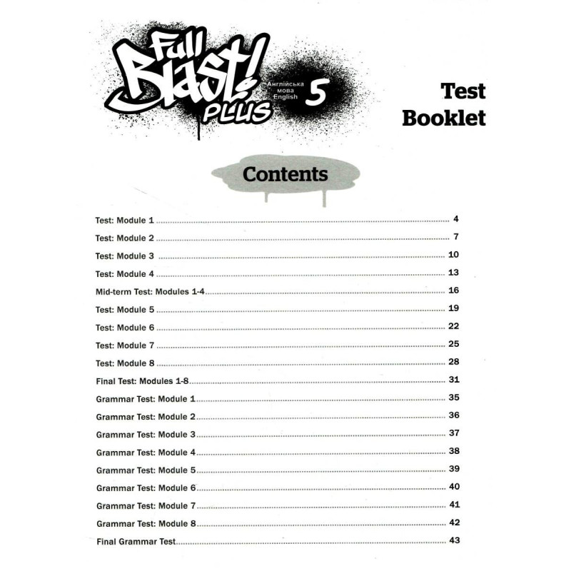 НУШ Тести Лінгвіст Full Blast Plus Test Book Збірник тестів Англійська мова 5 клас Мітчелл