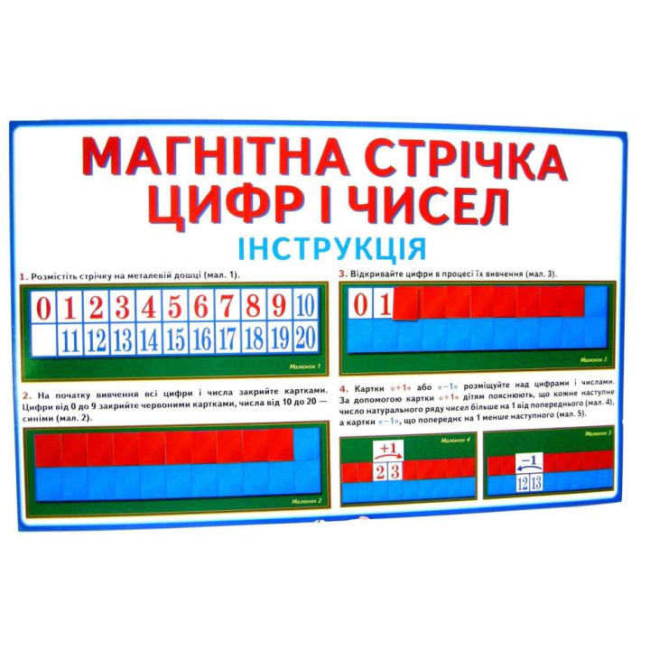 Магнітна стрічка цифр і чисел Ранок