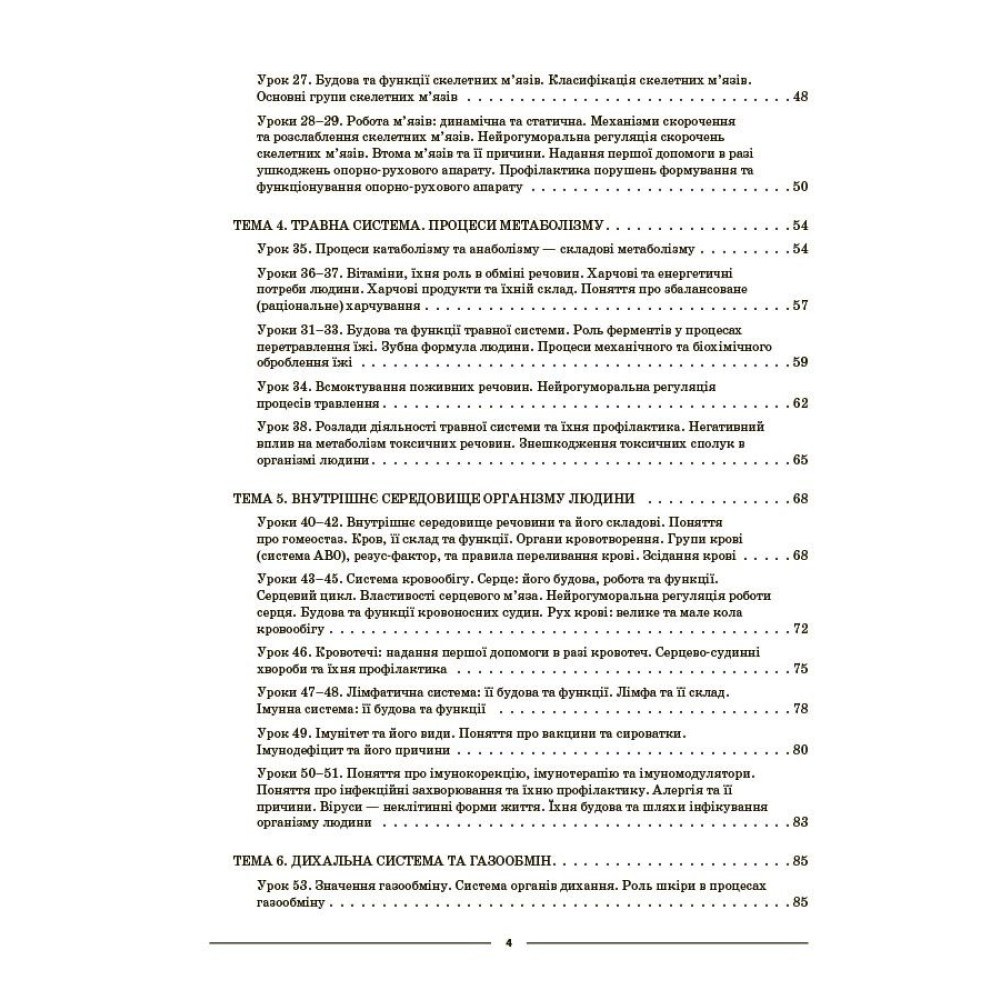 НУШ Мой конспект Основа Биология 8 класс Материалы к урокам Атаманчук (2025 год)