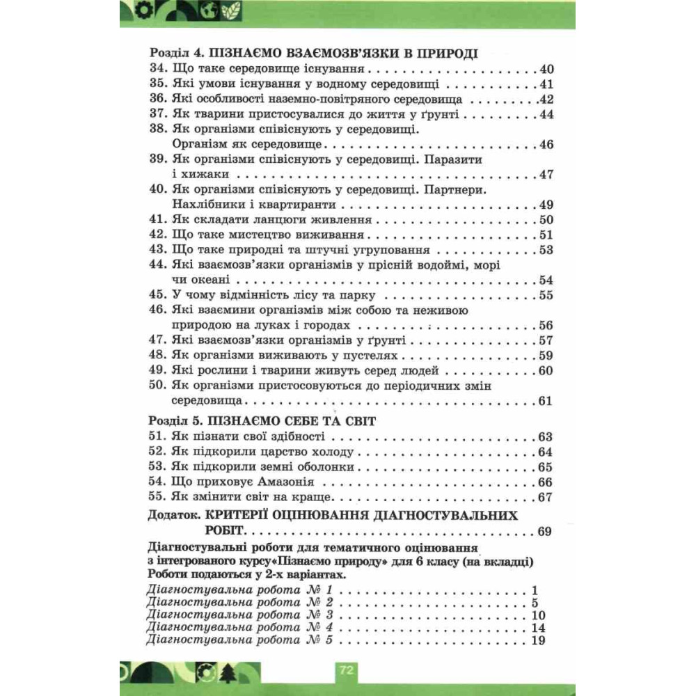 НУШ Робочий зошит + тематичне оцінювання Оріон Пізнаємо природу 6 клас (до курсу Біда, Гільберг) - 2025 рік